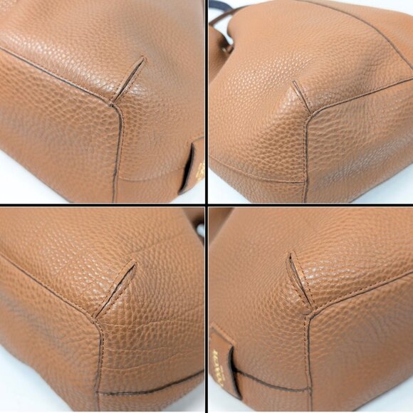 Coach Legacy Brown Pebbled Leather Convertible Large Bucket Bag 25306 - Picture 6 of 10